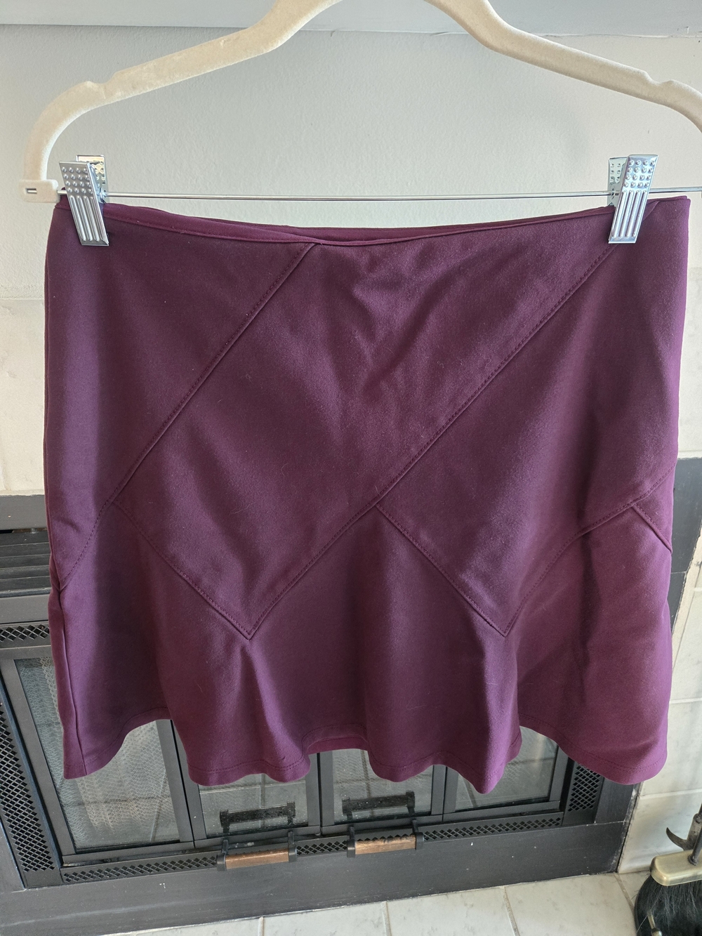 White House Black Market Deep Plum A-Line Skirt Size 6P